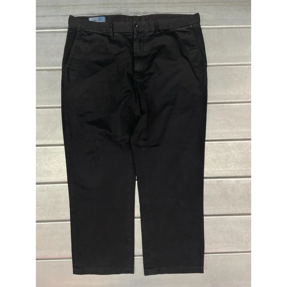 Polo Ralph Lauren Preston‎ Pants Mens 40x30 Black Chino 100% Cotton
